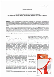 Orlandi P. et al.  Geositi mineralogici e minerari di interesse nazionale e mondiale nelle Alpi Apu