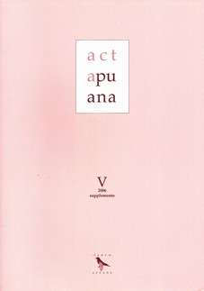 Acta Apuana V (2006 supplemento)